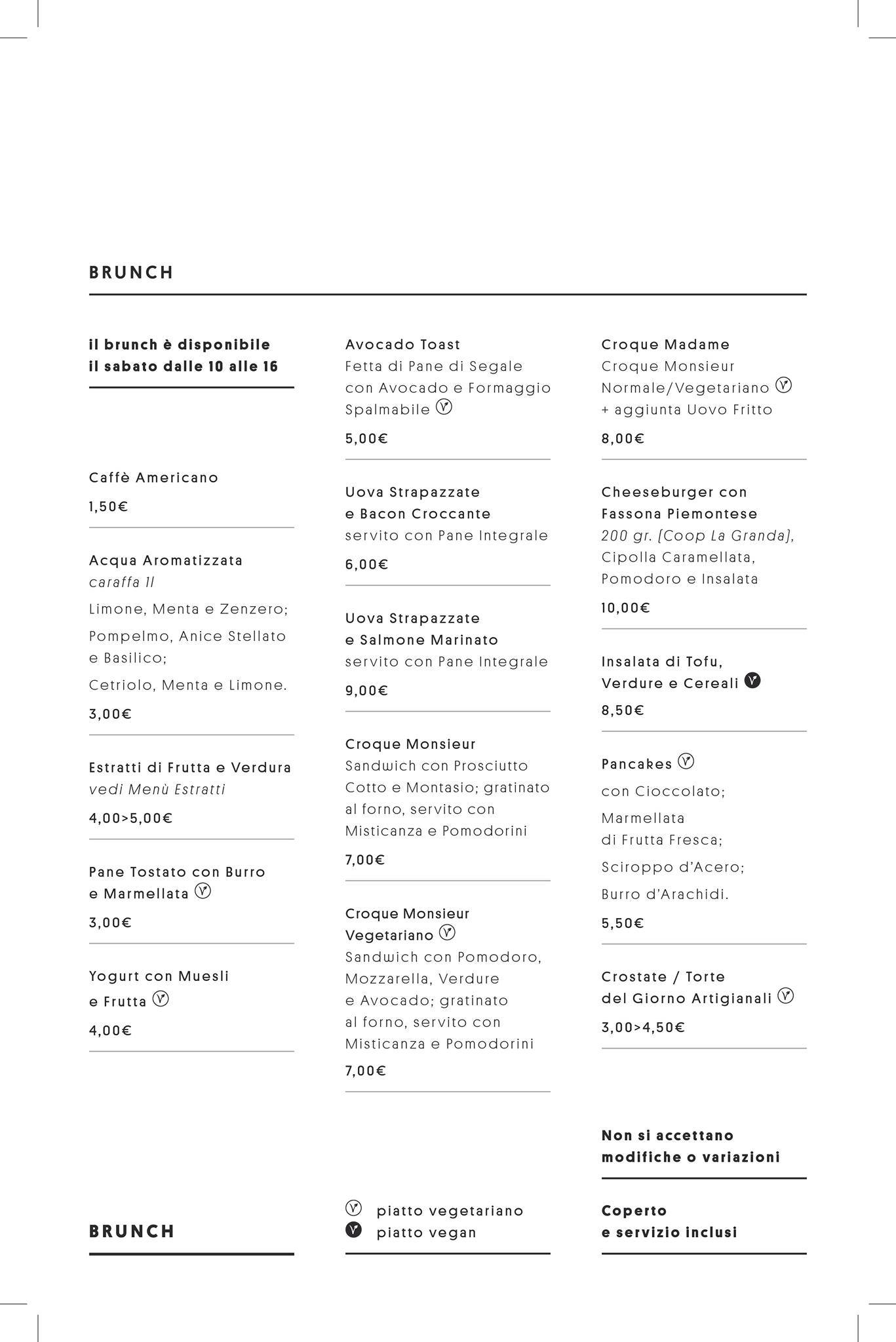 Menu di Integrale - Food & Green 