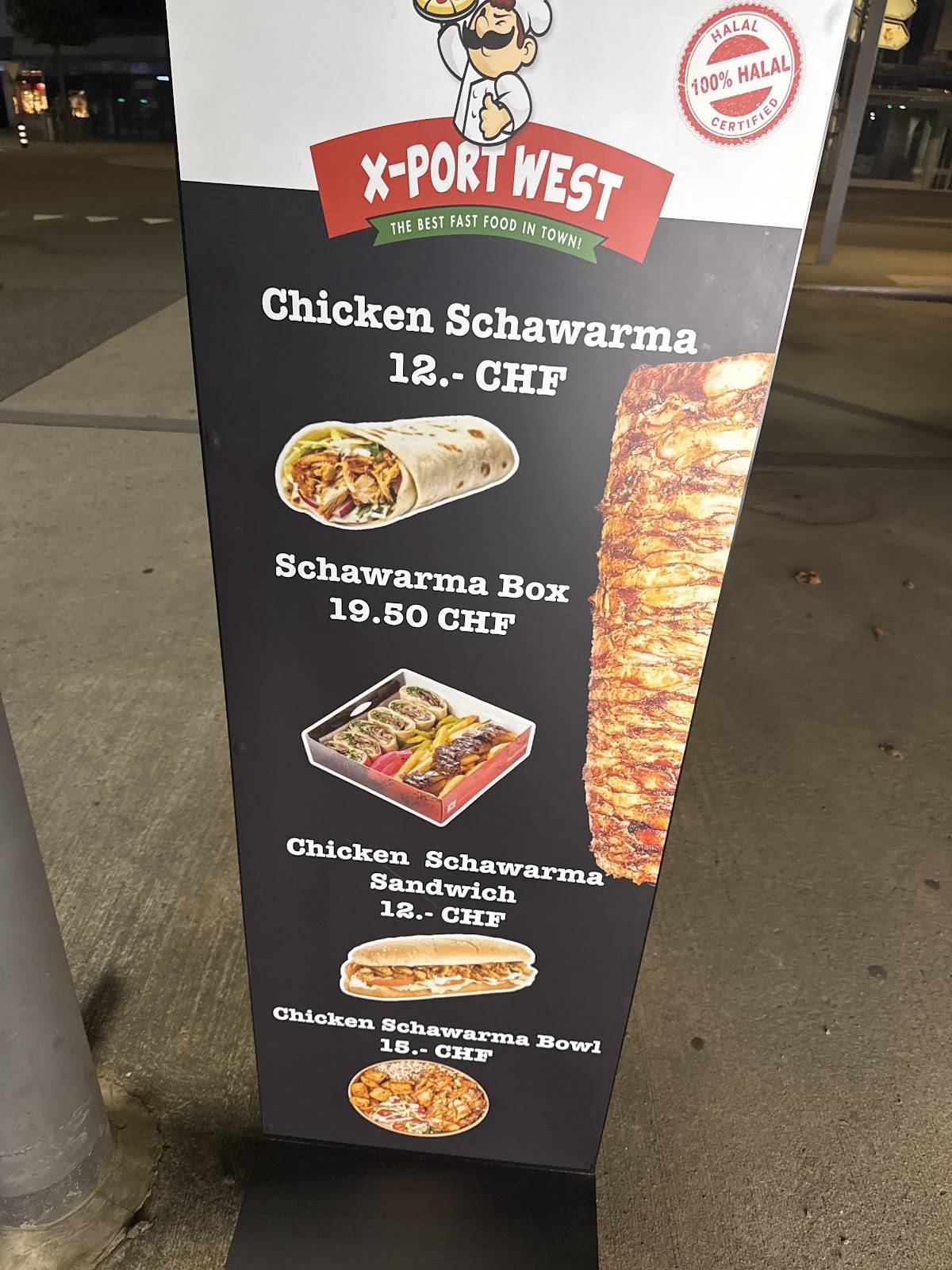 Menu di X-Port WEST 
