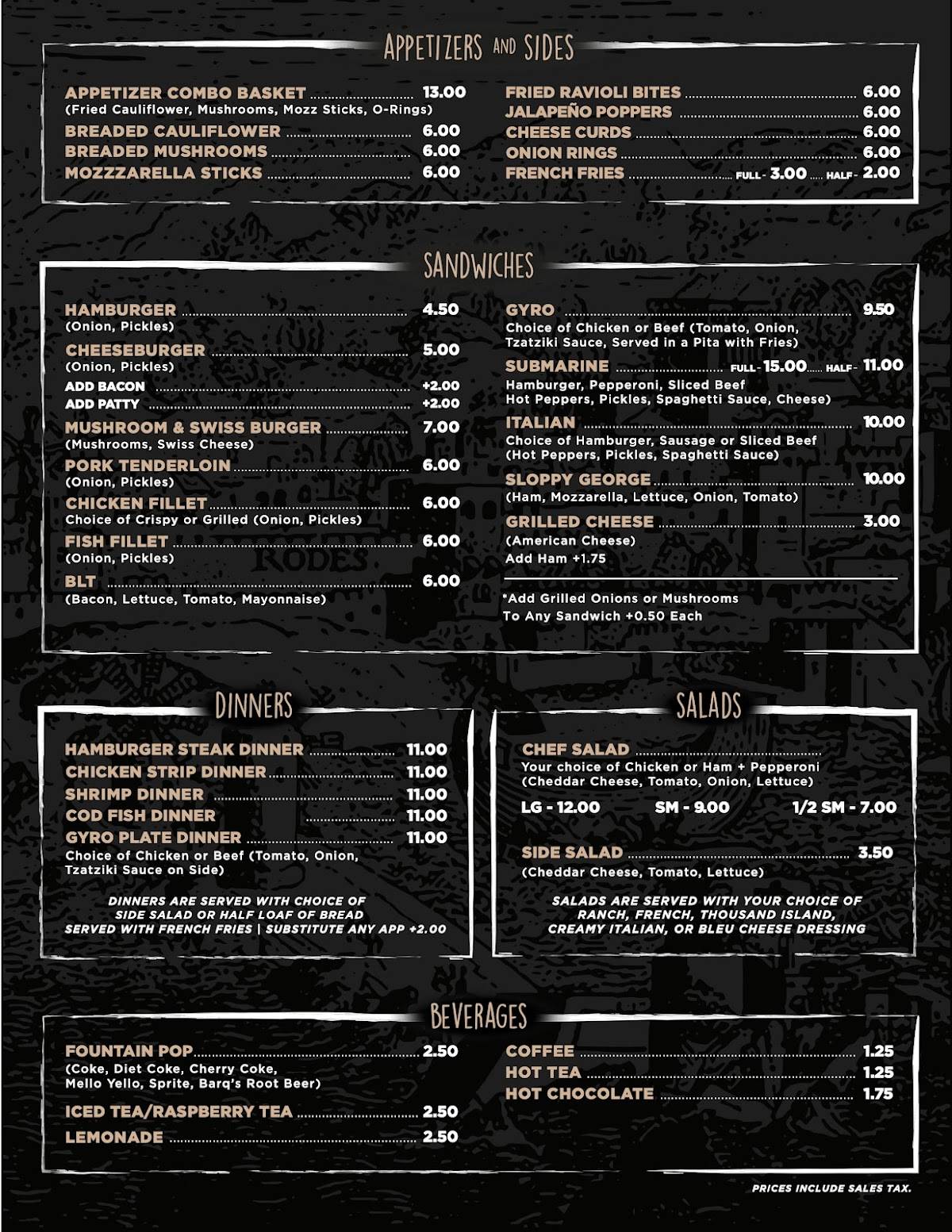 Menu at Isle of Rhodes restaurant, Morrison, 111 W Main St