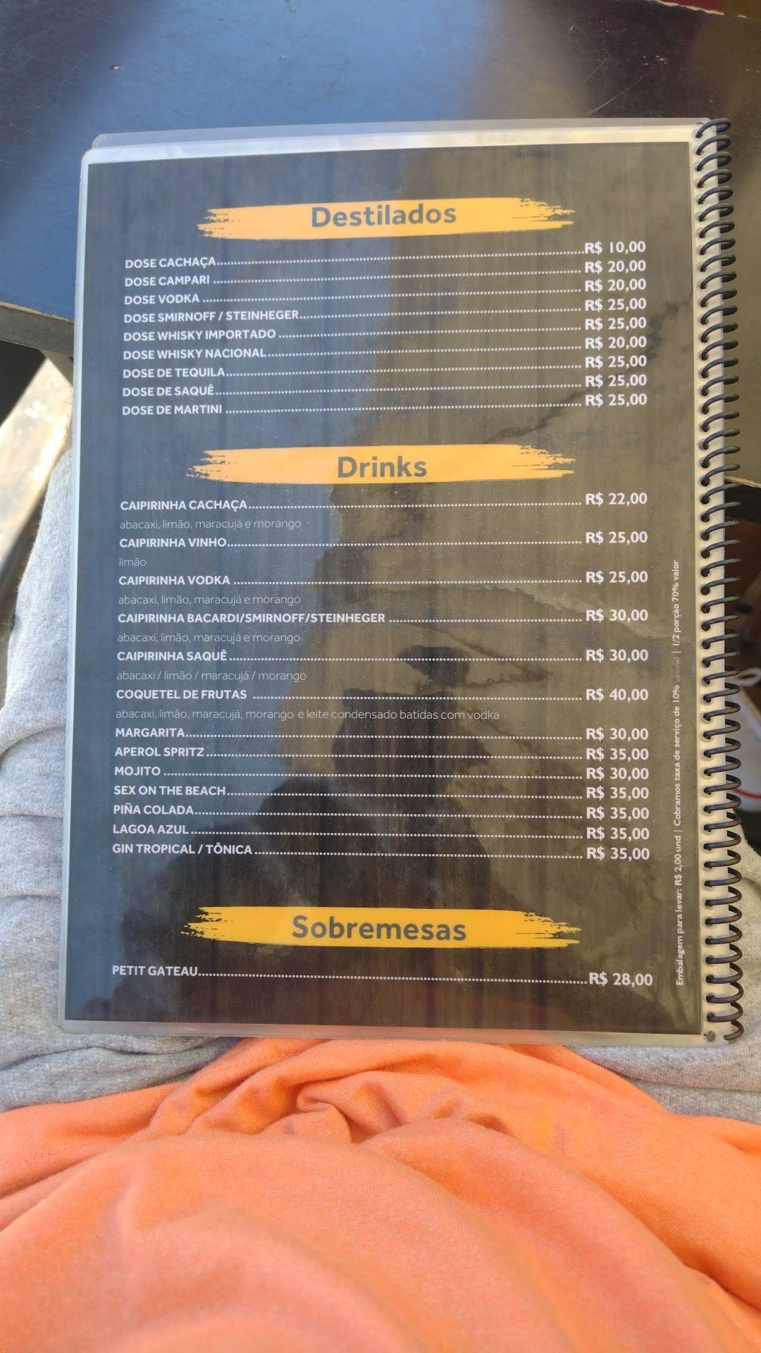 Tapera Restaurante Beira Mar Itapema cardápio