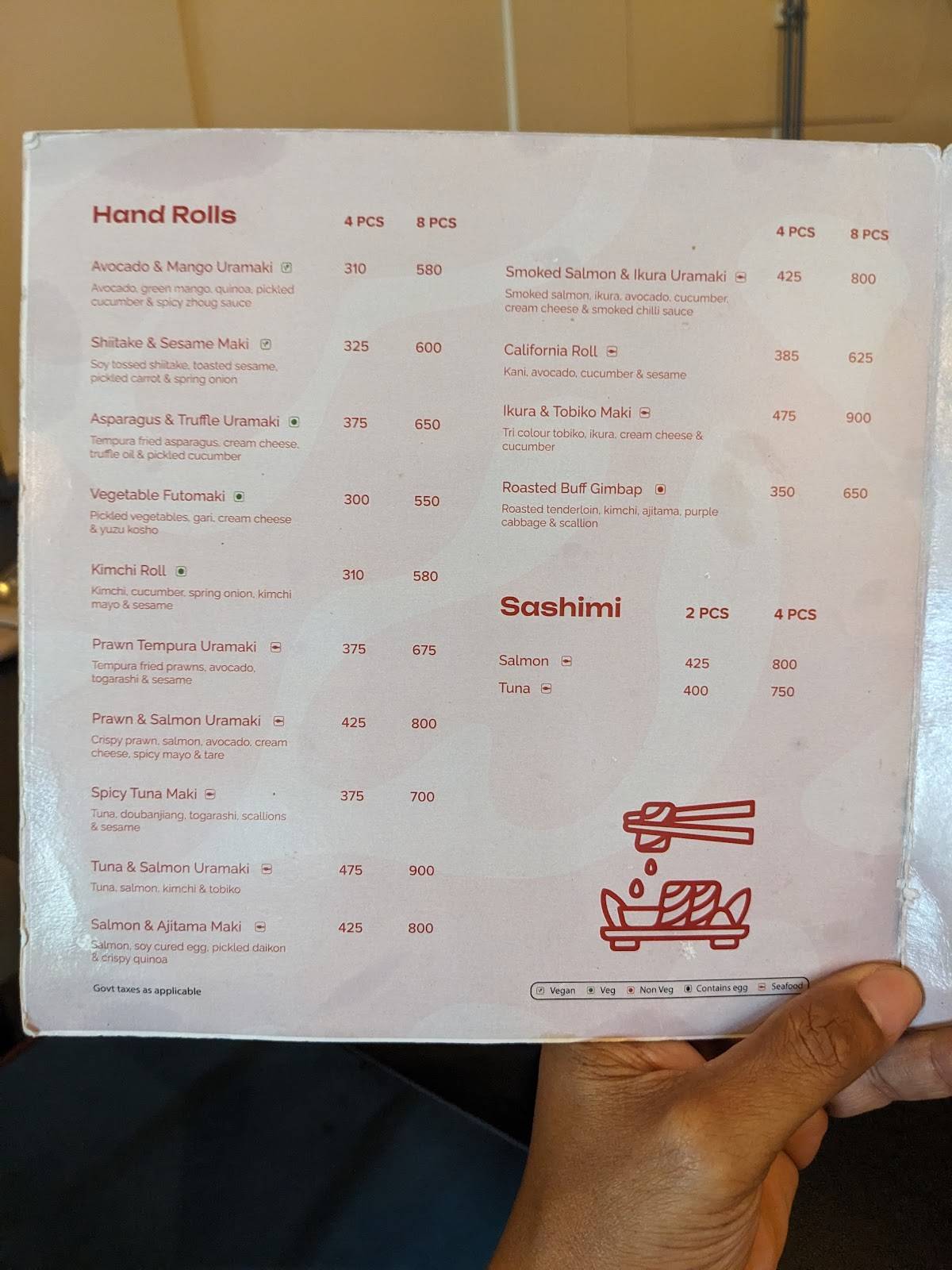 Iza Pan-Asian Kitchen menu