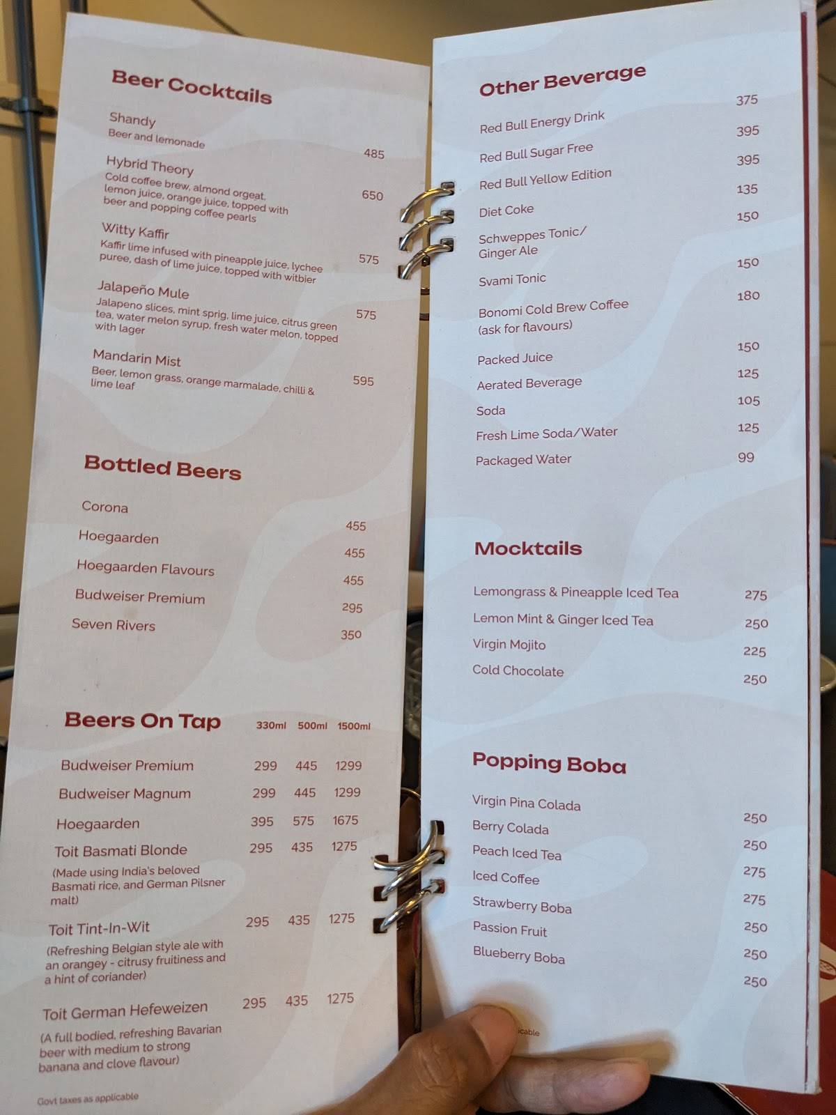 Iza Pan-Asian Kitchen menu