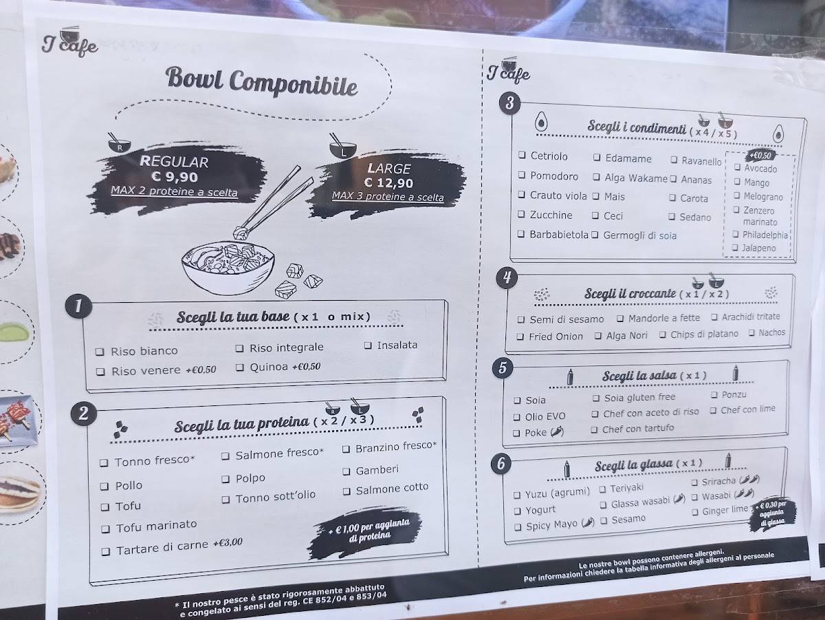 Menu di J cafe 