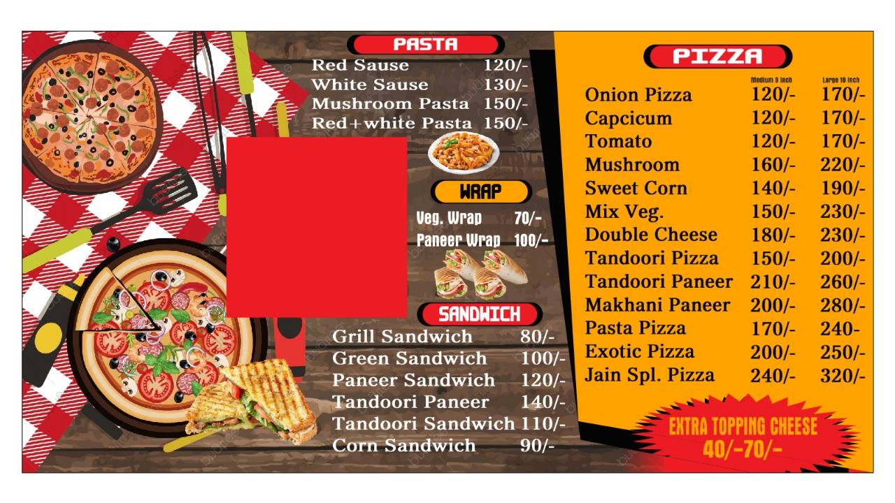 Jain Snacks Corner menu