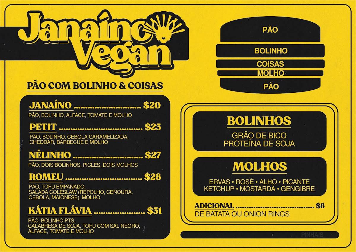 Janaíno Vegan Bar cardápio
