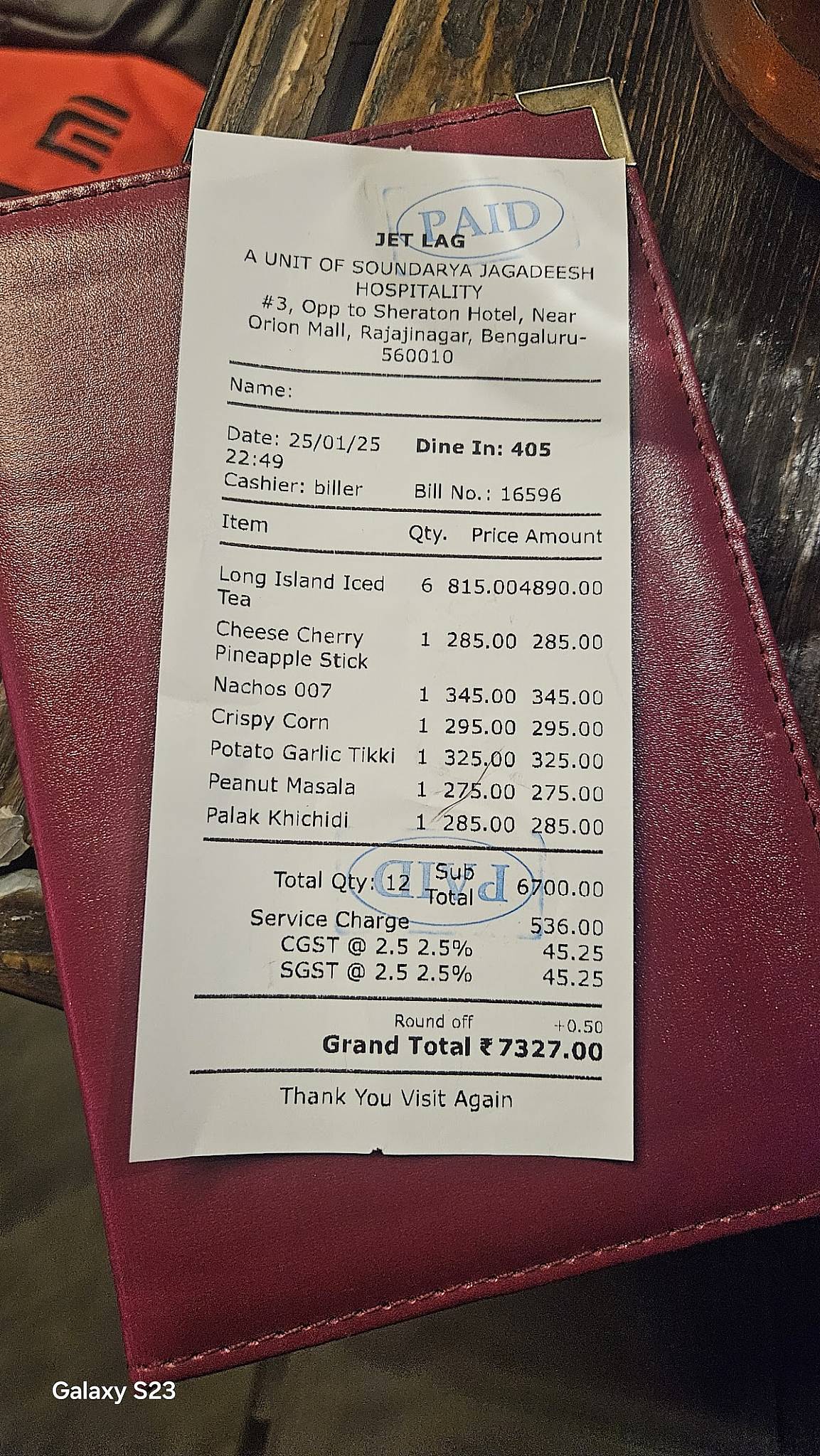 Jetlag Bar and Grill menu