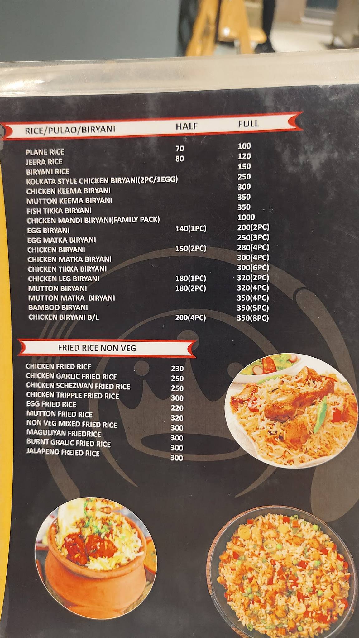 Jk Restaurant menu