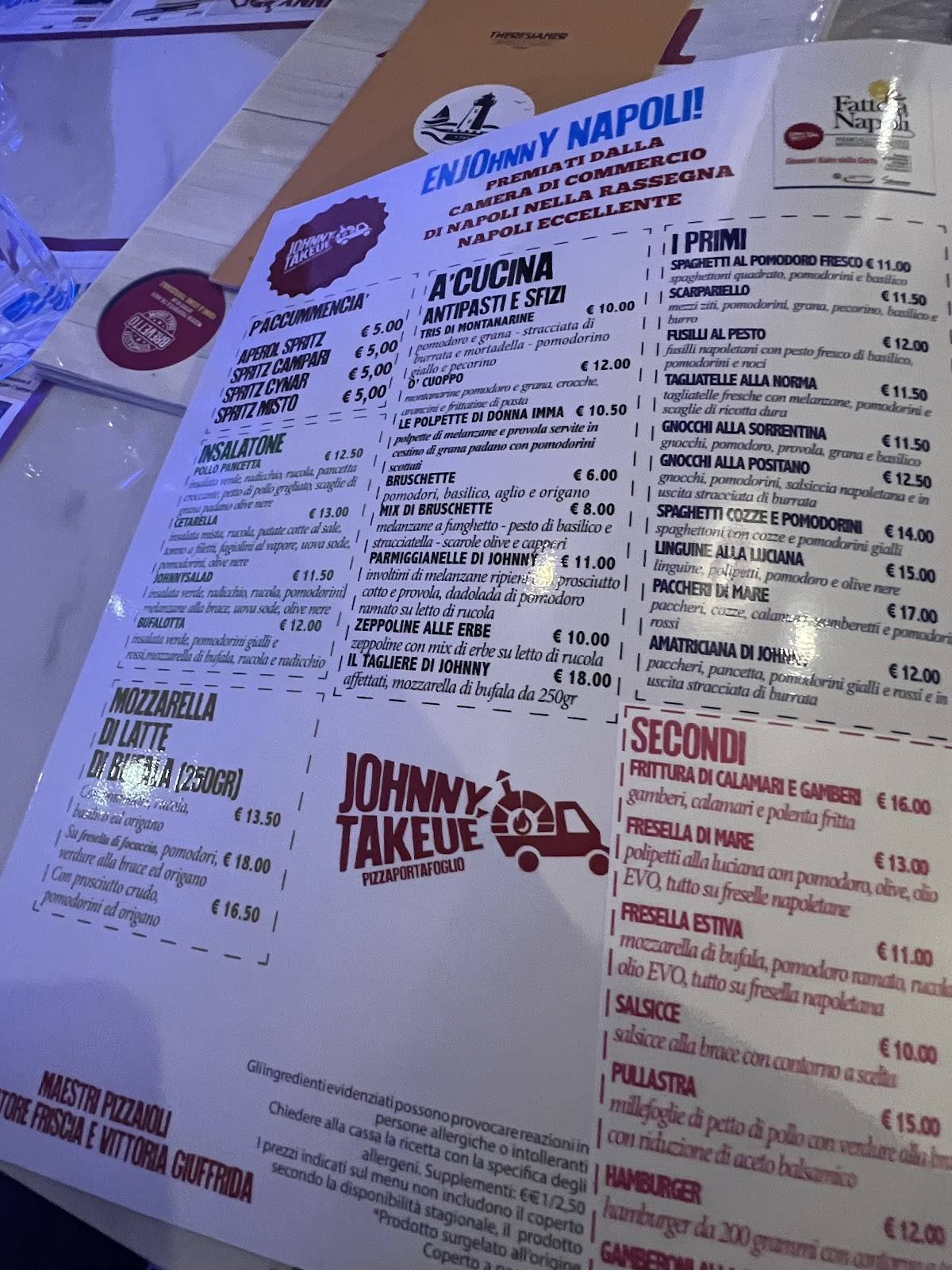 Menu di Johnny Take Uè 