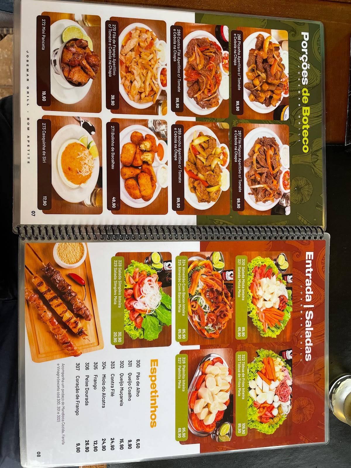 Josemar Grill (Jacaré) cardápio