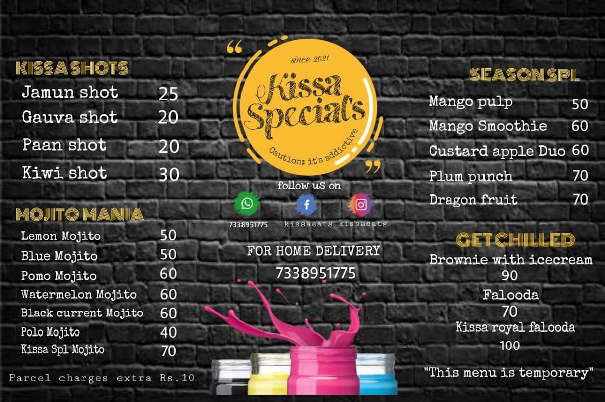 KISSA POINT menu