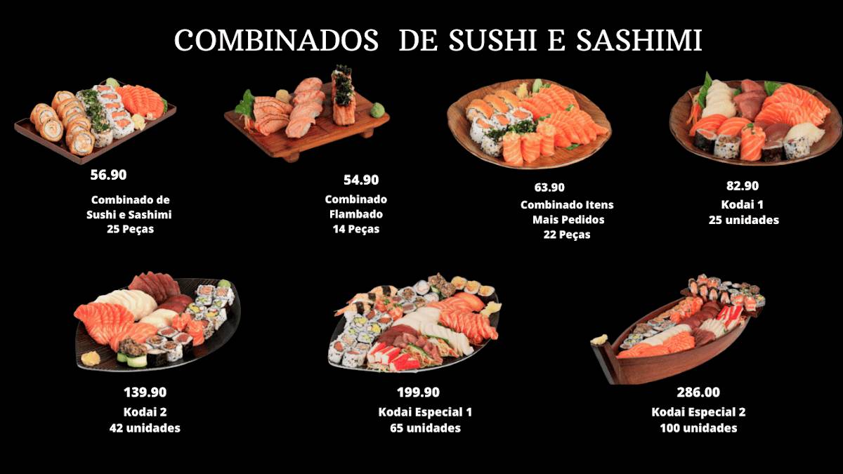 KODAI SUSHI SANTANA - Rodízio e Restaurante Japonês cardápio