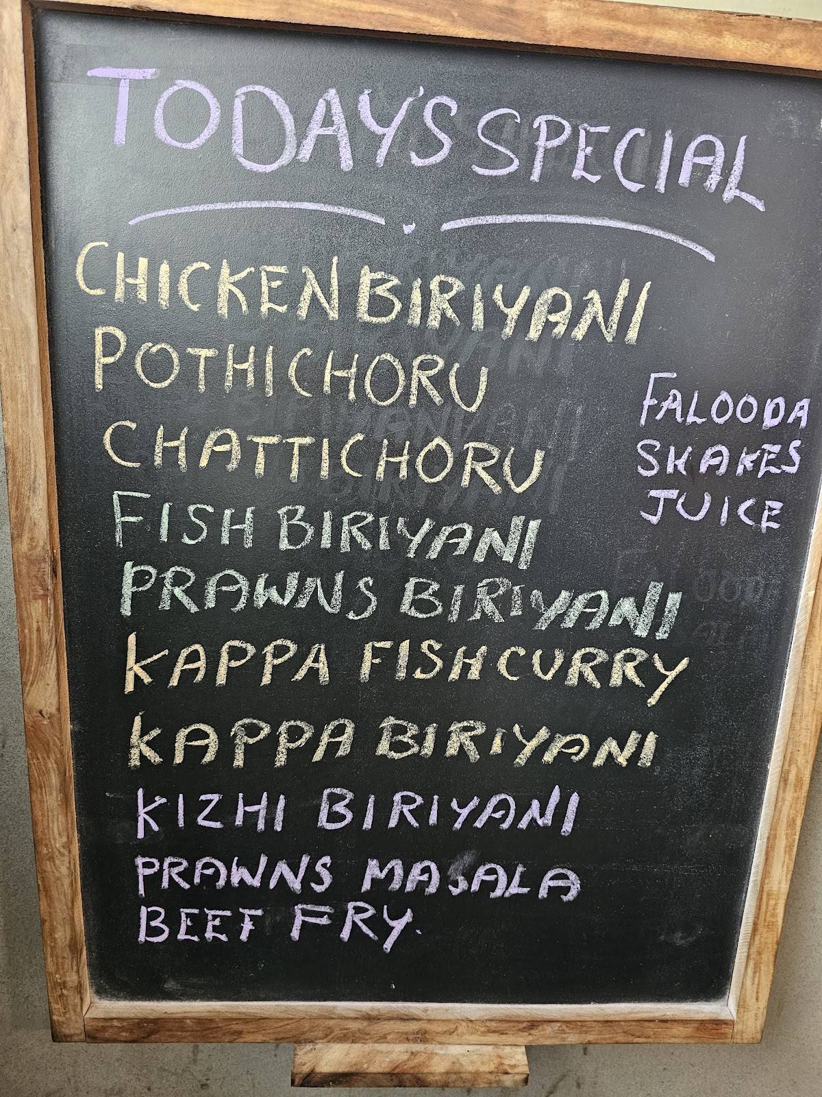 KR Bakes menu