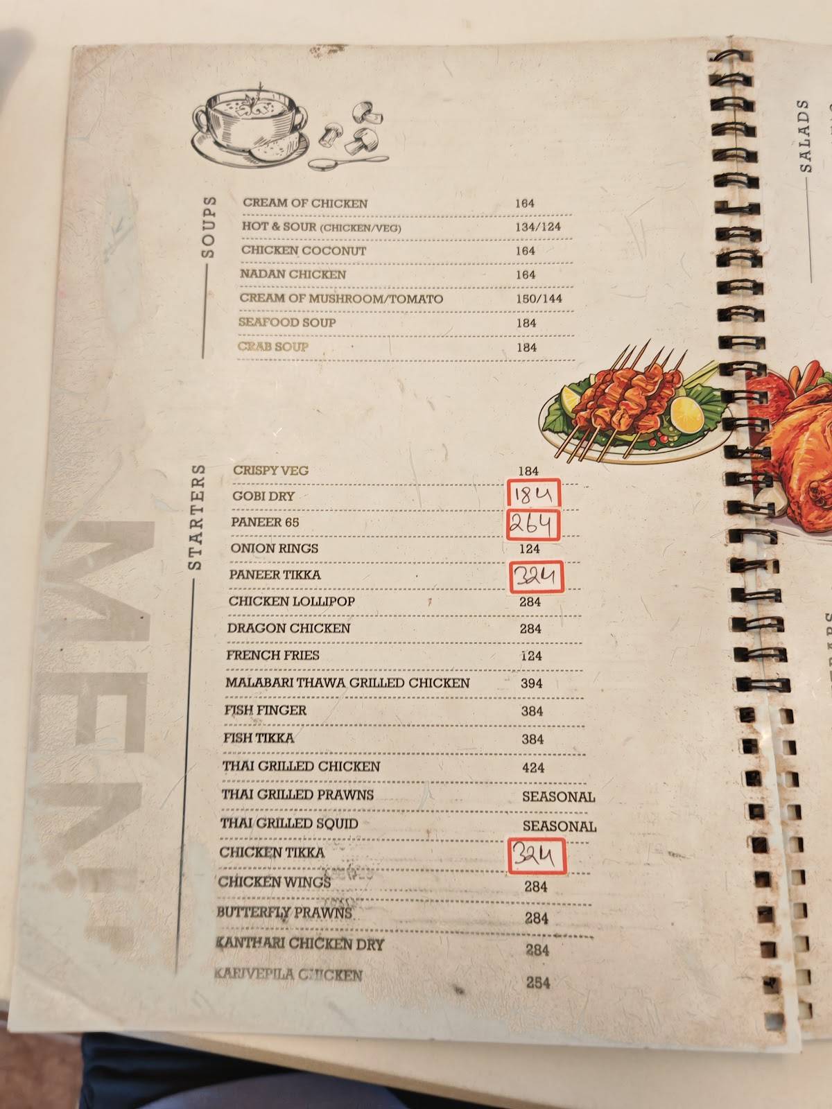 Bay4 Beachfront Restaurant menu