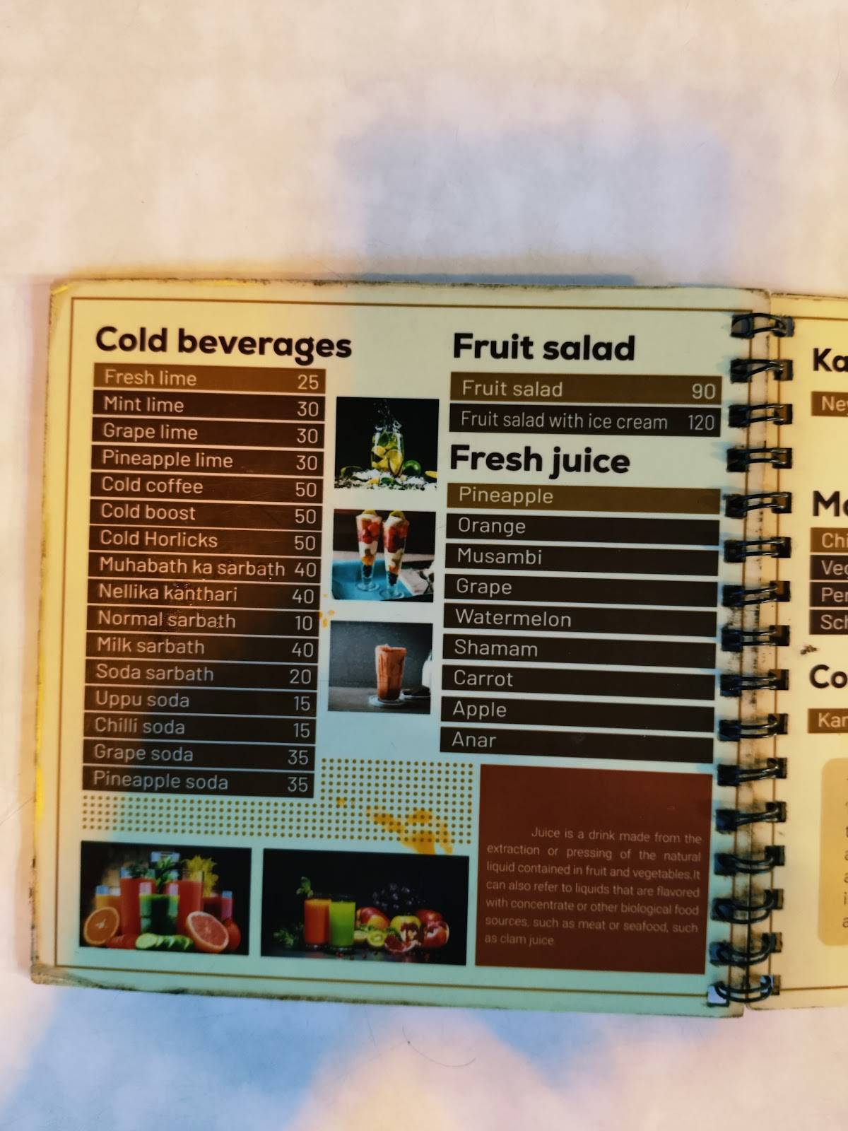 Kava Resto Cafe menu
