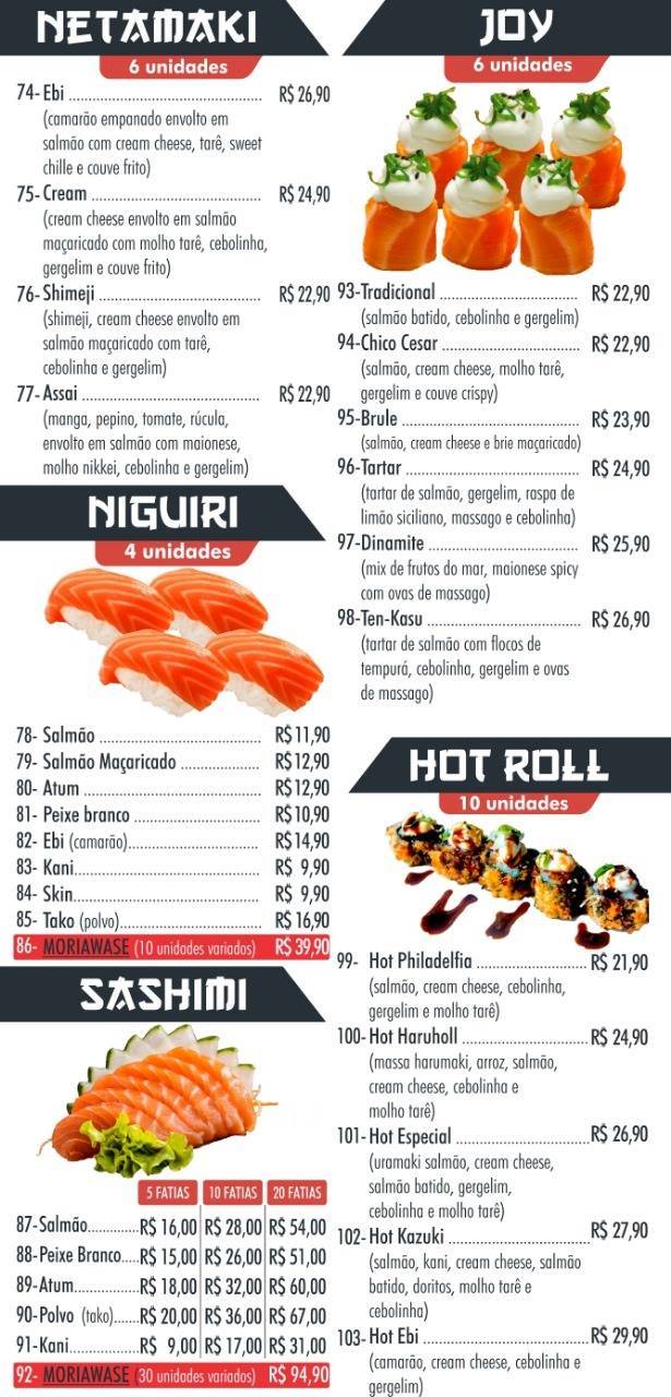 Kazuki Delivery Praia Grande SP cardápio