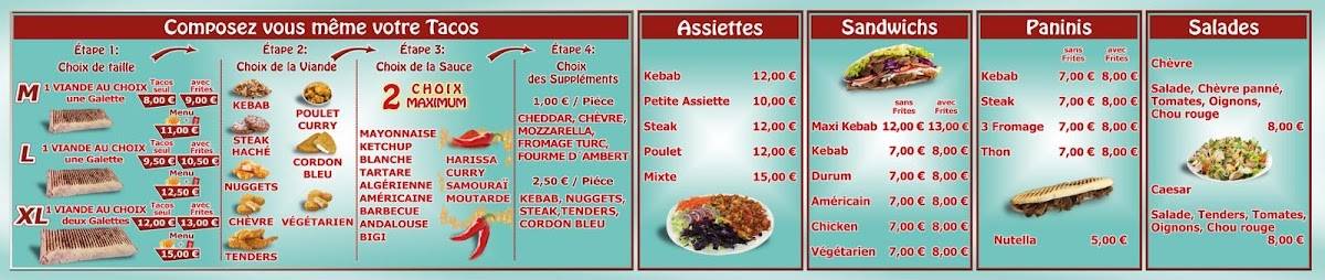Menu de Kebab St-Jean