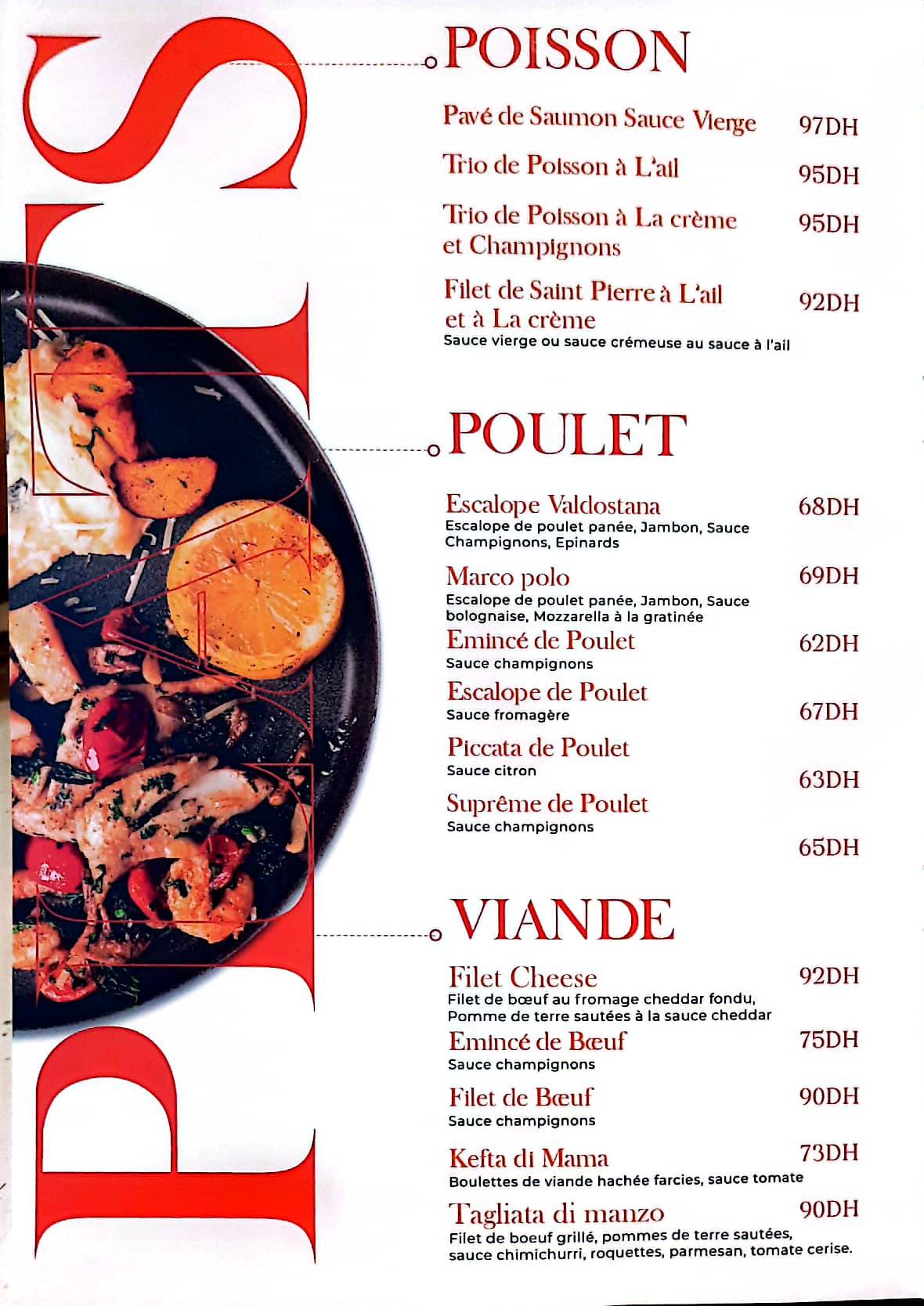 Menu de Mini House