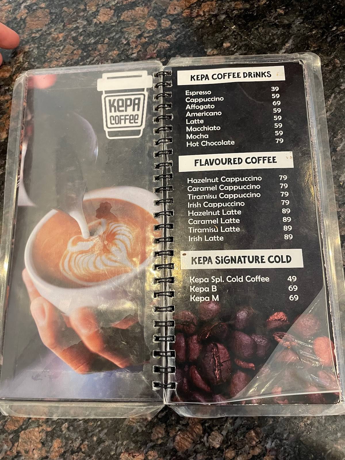 Kepa Coffee, Shrigonda menu