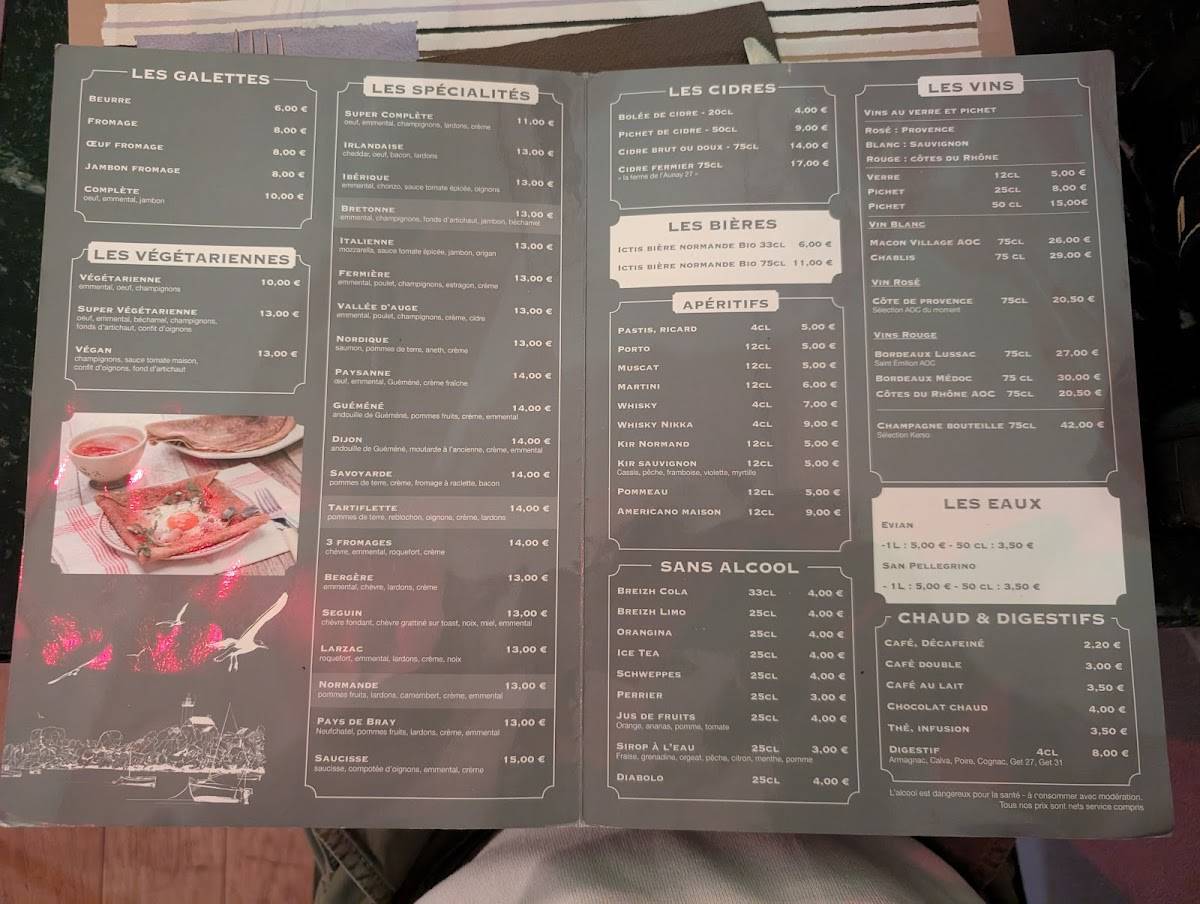 Menu de Crêperie Kerso