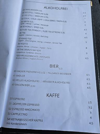 Menu de Kimora