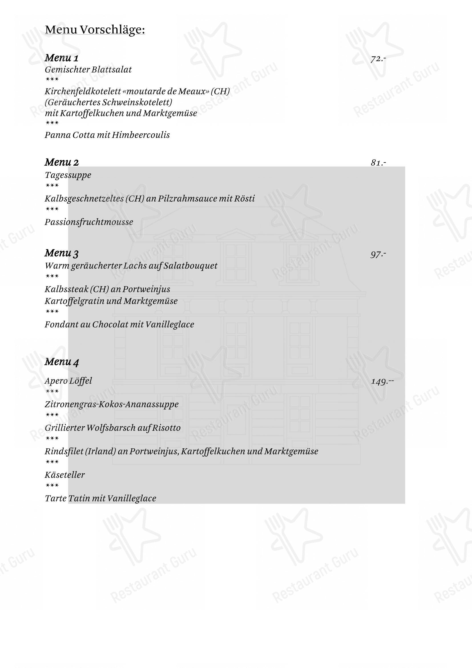 菜单 per Kirchenfeld in Berna
