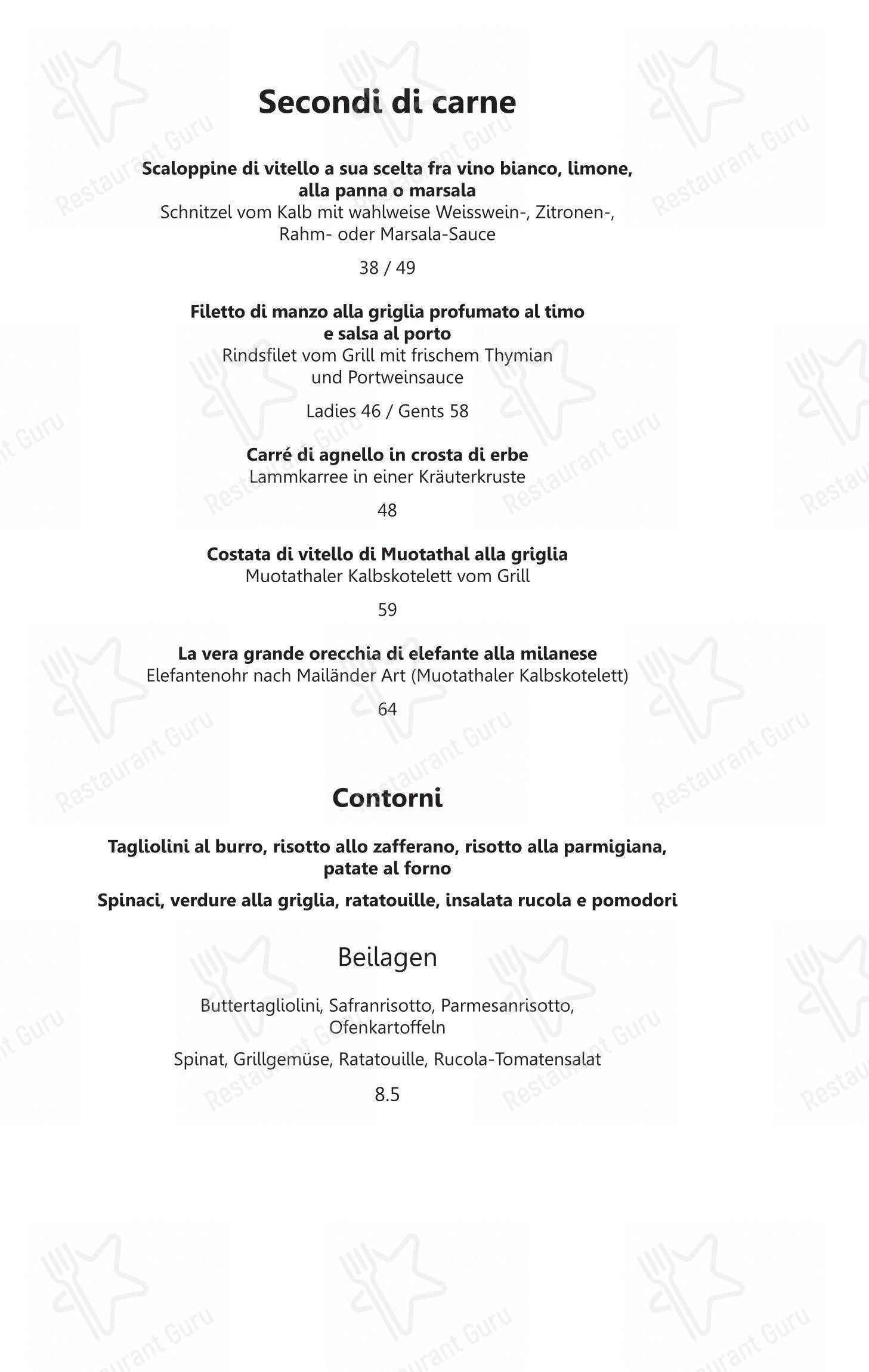 Menu per Klingler's Ristorante Ascona ristorante
