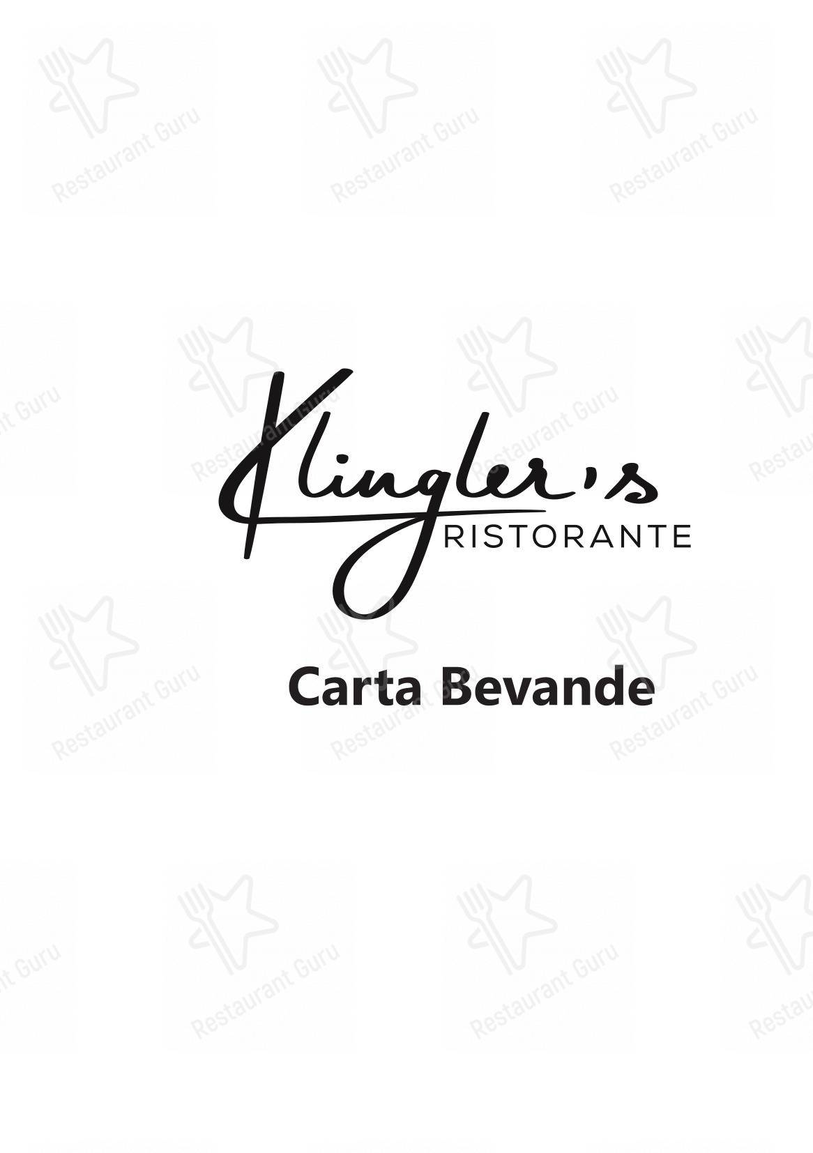 Menu di Klingler's Ristorante Ascona - Крафт меню