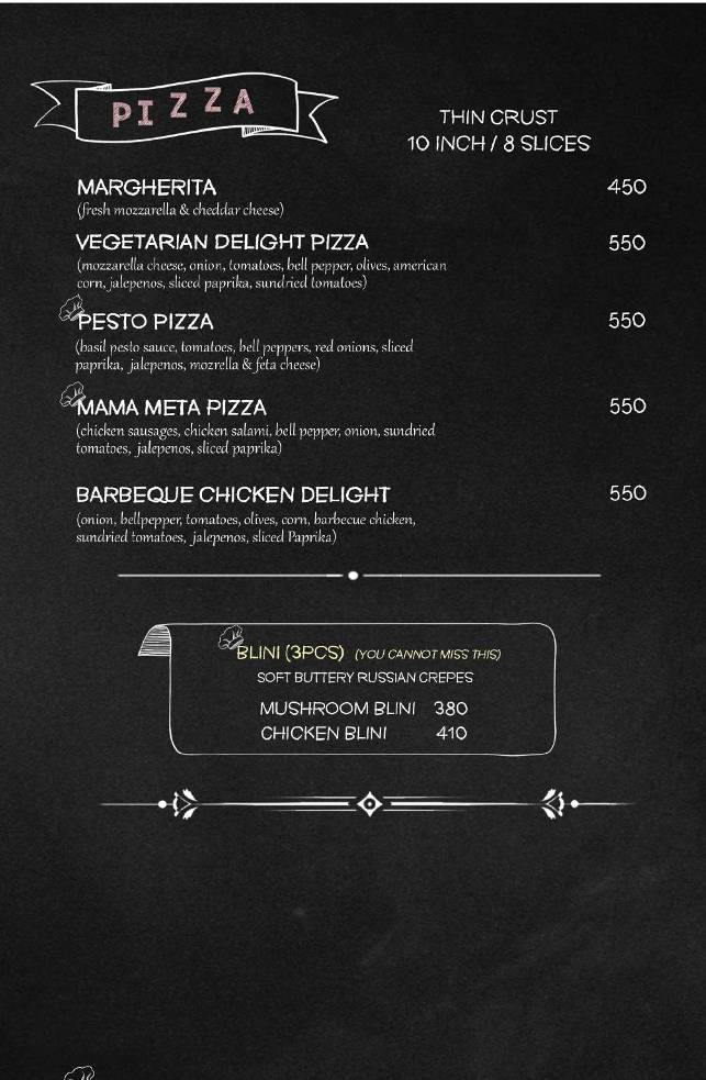 Snacking menu