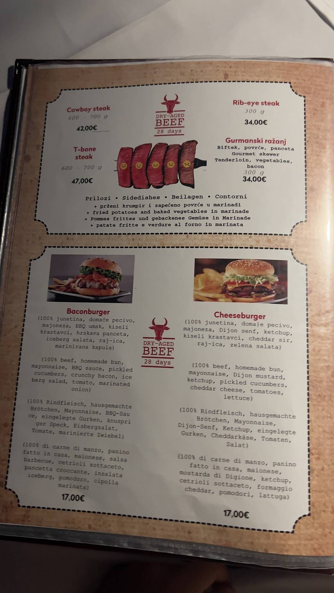 Menu de Konoba Ranč