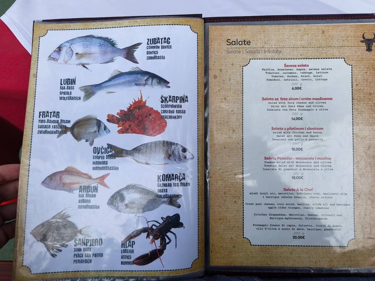 Menu de Konoba Ranč