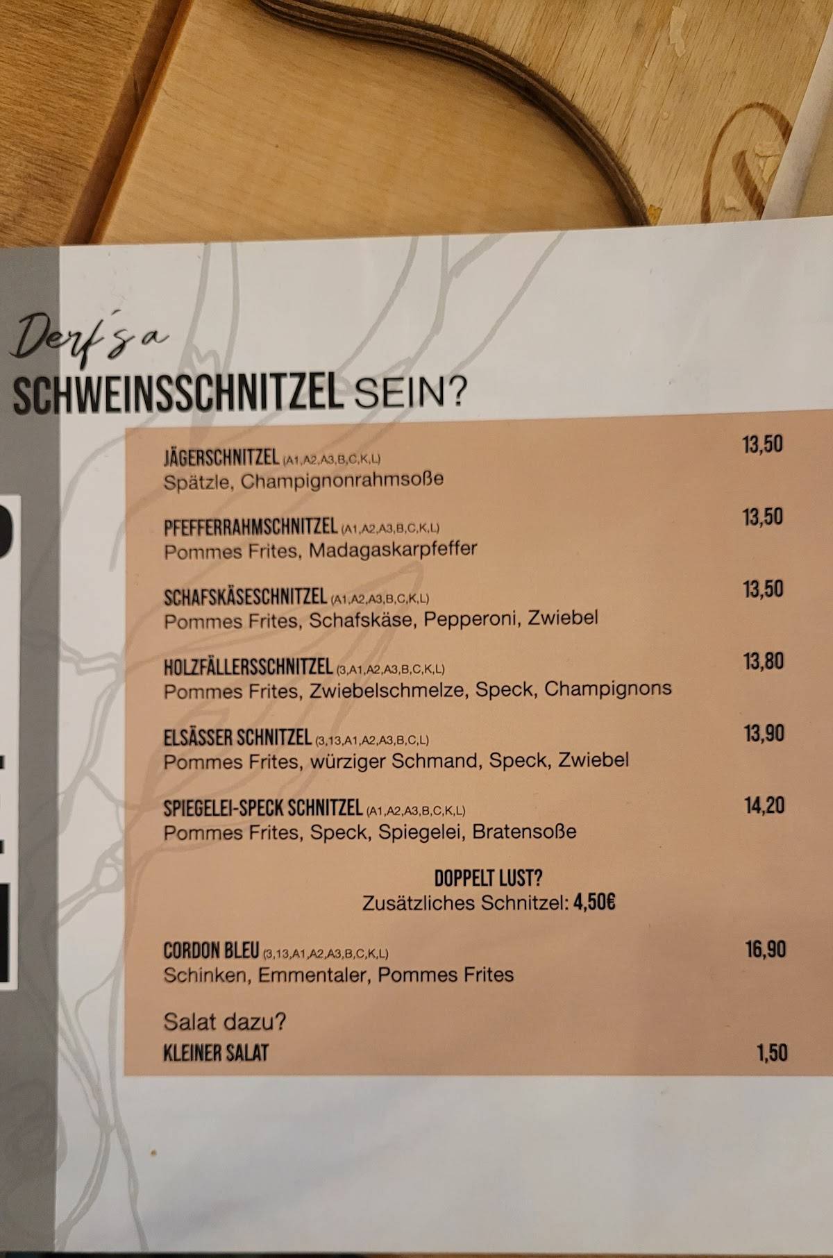 Speisekarte von Kühners Wirtshaus restaurant, Karlsruhe