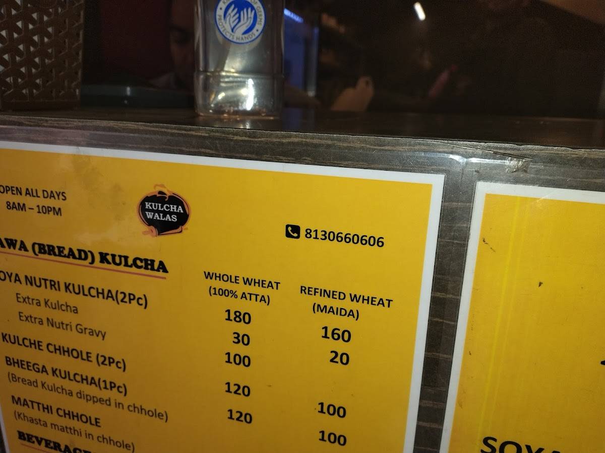 Kulcha Walas menu