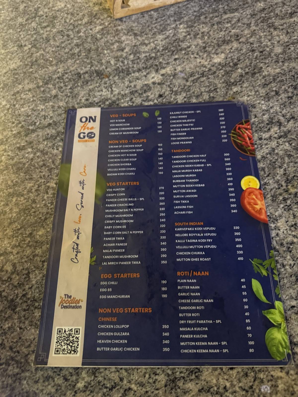 OTG - Onthego Foodvibes menu