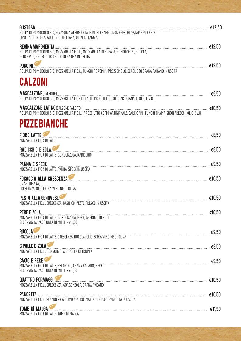 Menu di Kuuk Pizza 