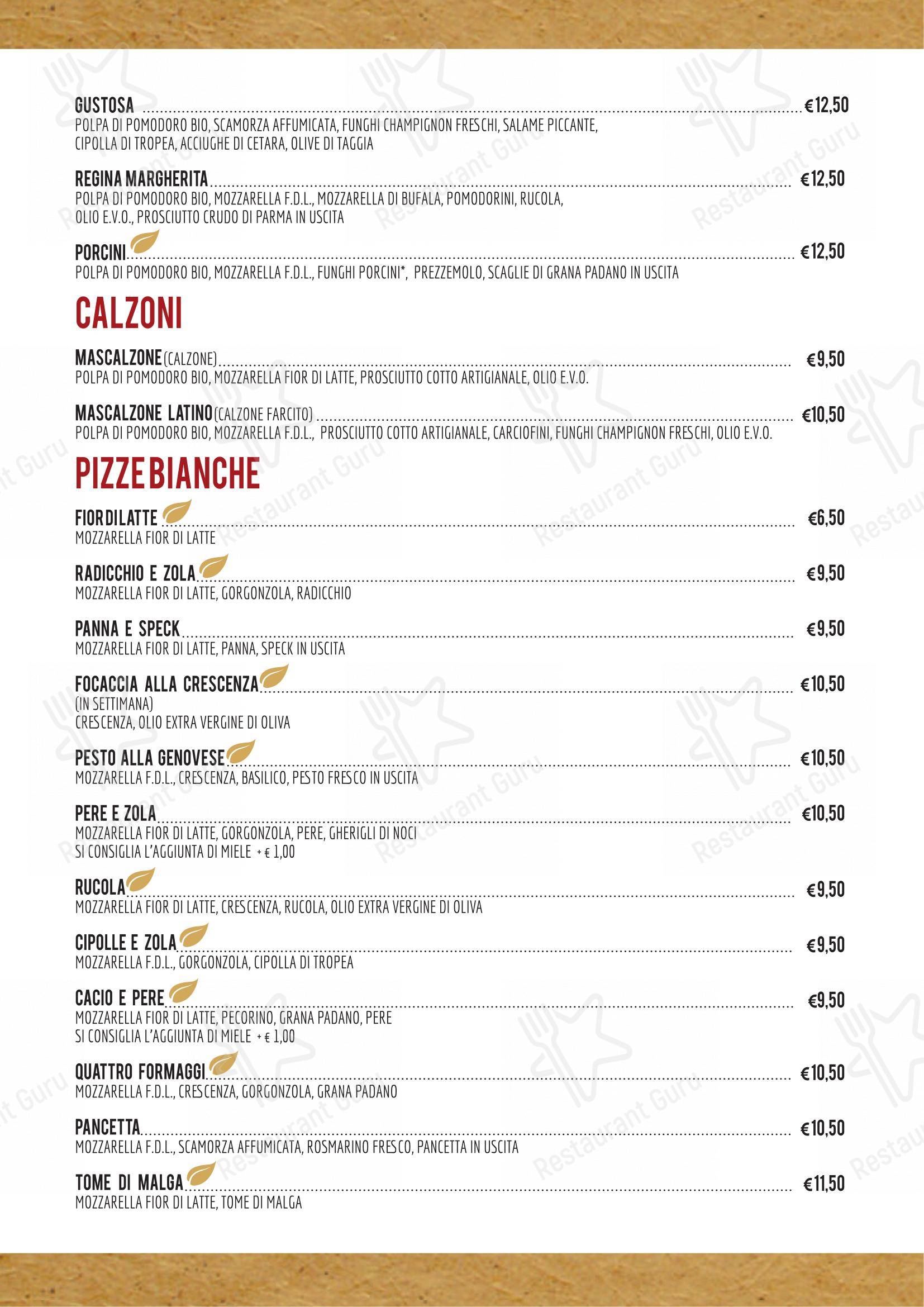 Menu per Kuuk Pizza in Alessandria