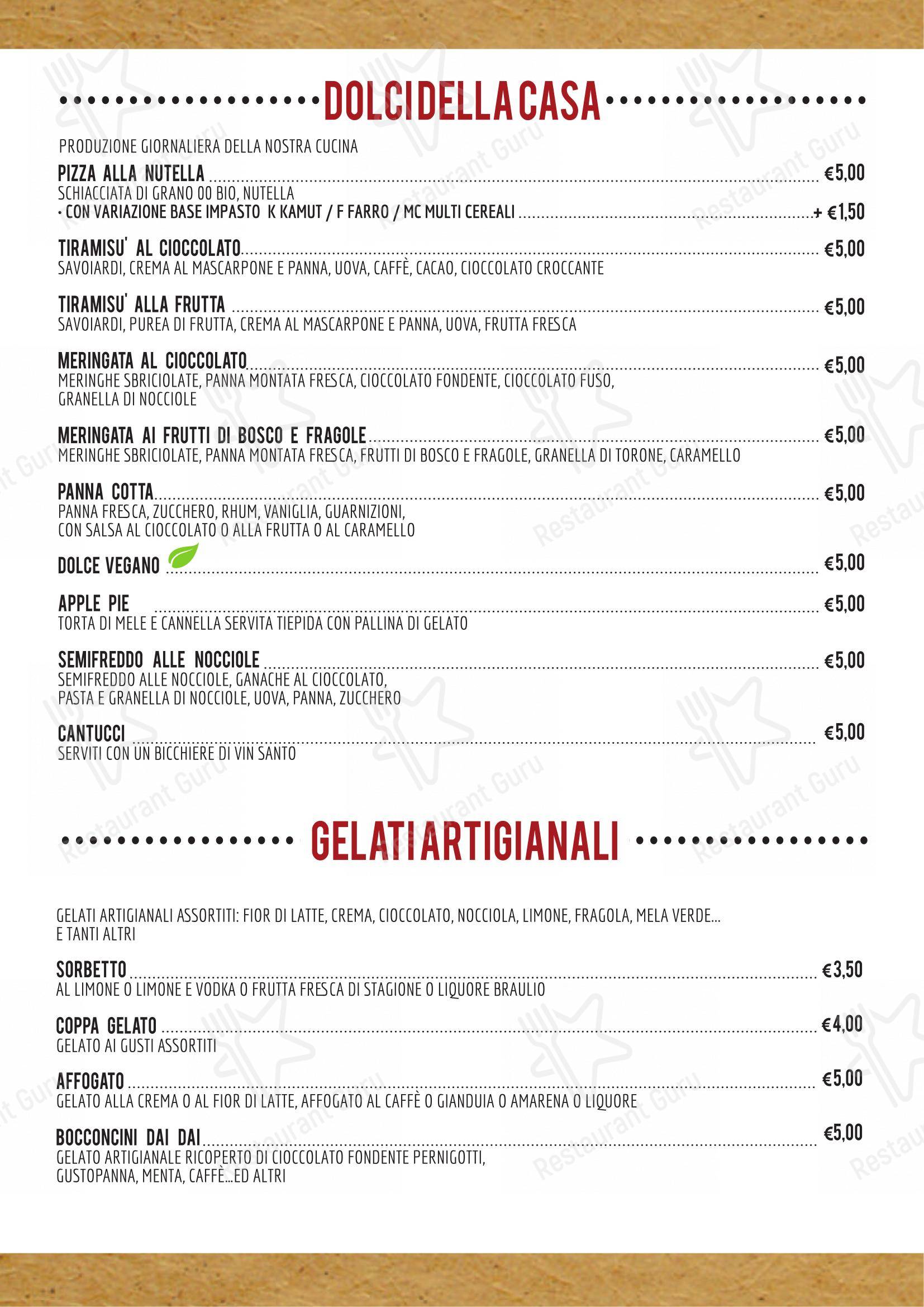 Menu per Kuuk Pizza ristorante