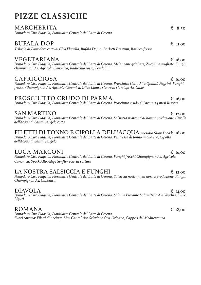 Carta de L' Arcangelo I Cucina e Pizza