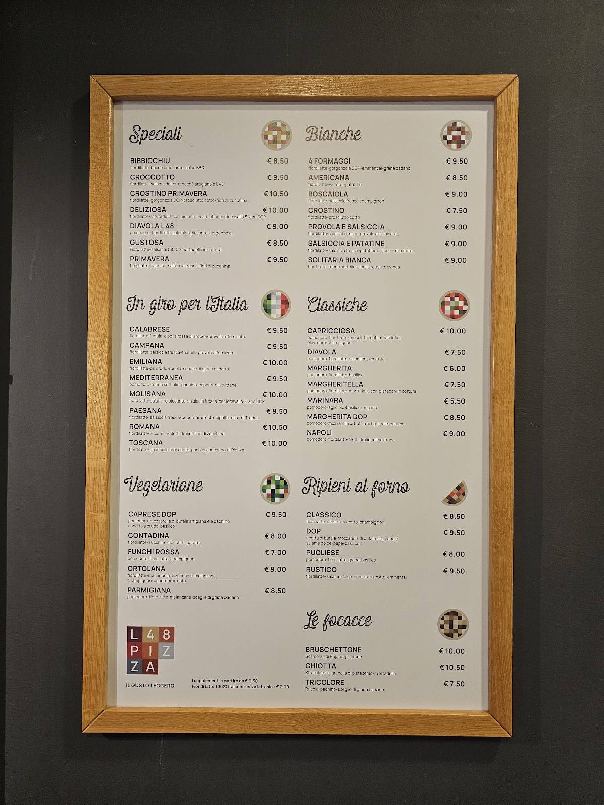 Menu di L48 PIZZA 