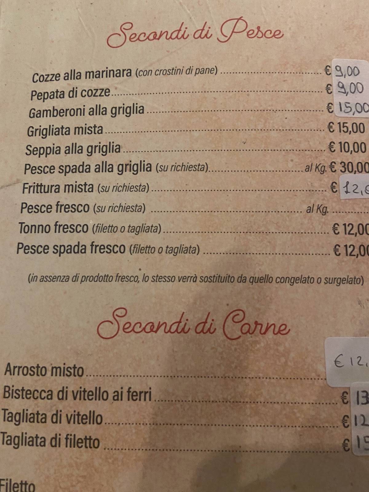 Menu di L'Angolo Felice 