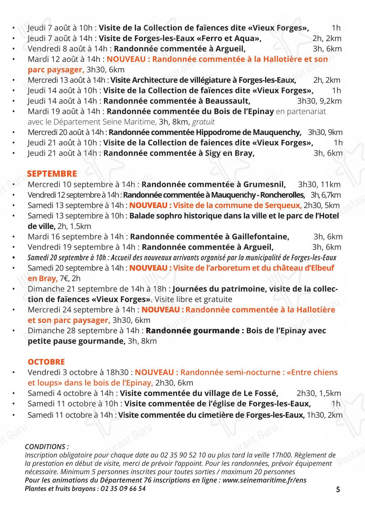 Menu pour L'Audace - Menu bar