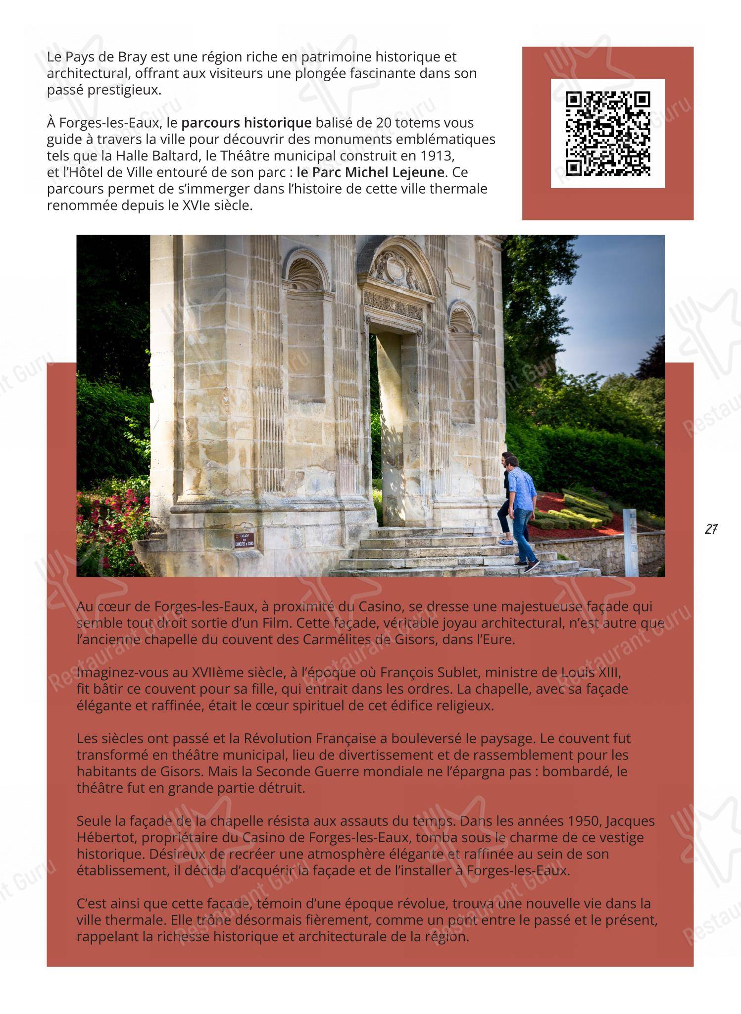 Menu pour L'Audace dans Le Thil-Riberpré