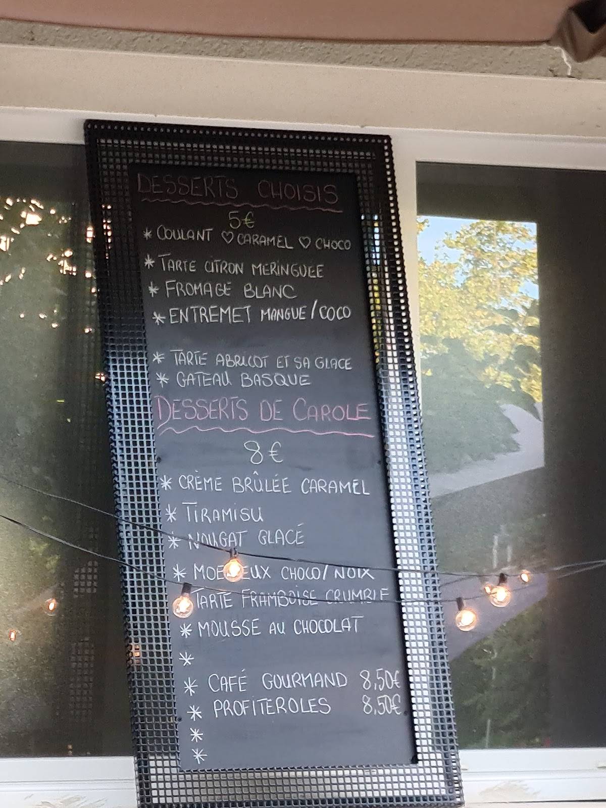 Menu de L'Escapade Gourmande
