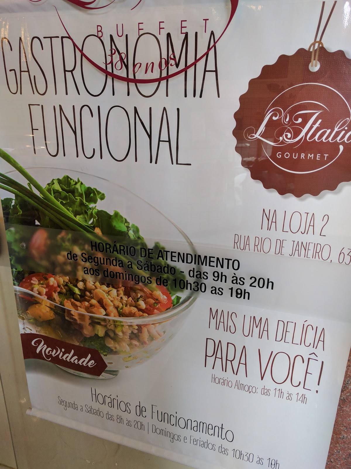 L'Itália Buffet cardápio