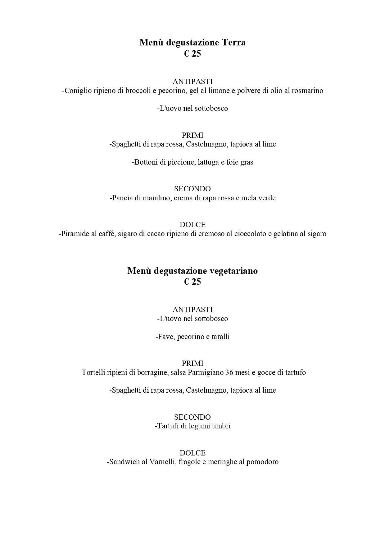 Menu di L'Officina 