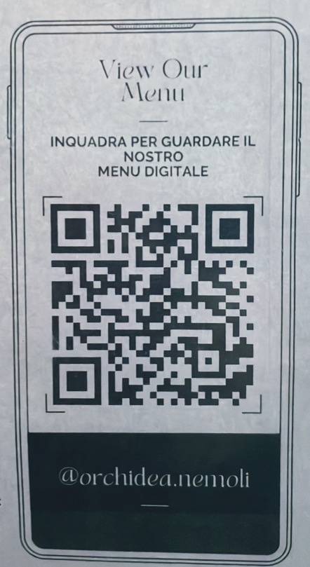Menu di L'Orchidea 