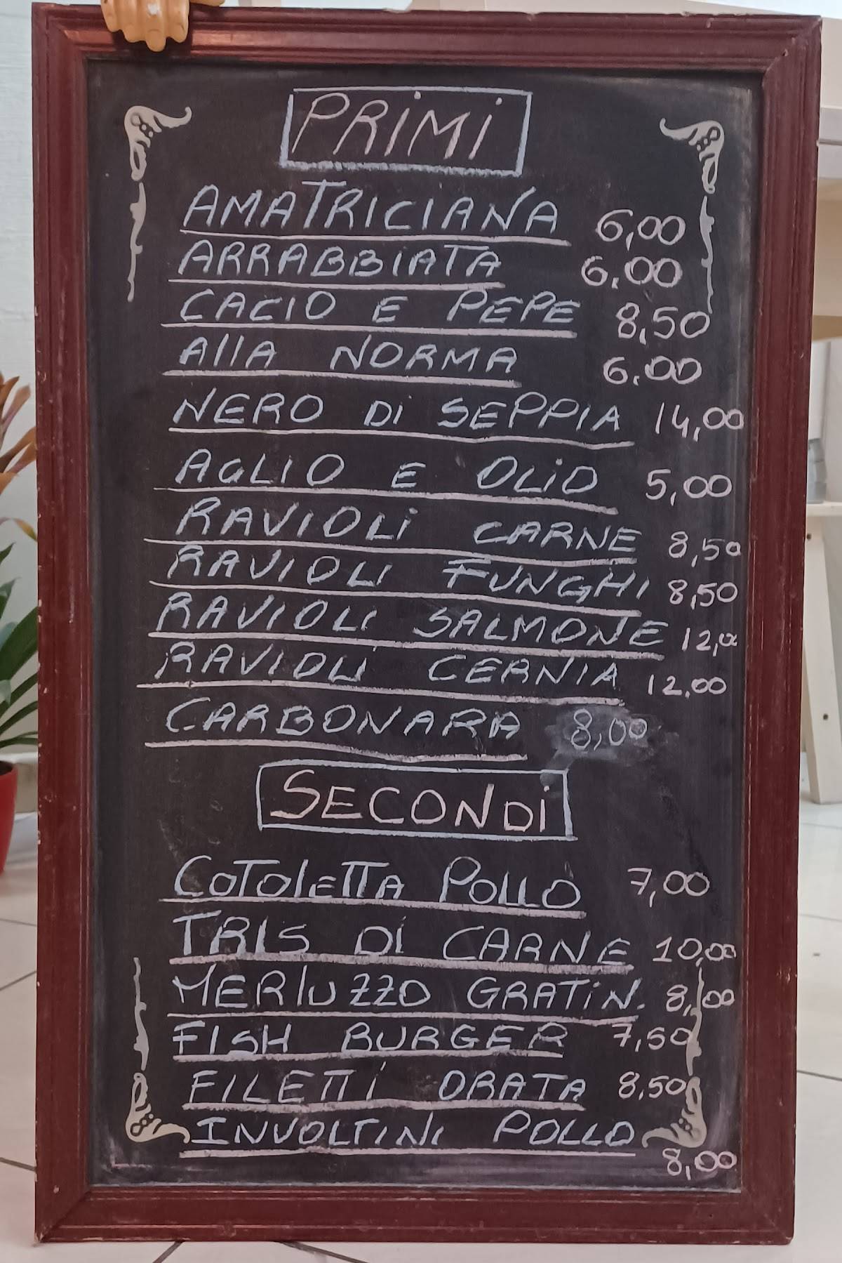 Menu di La Borgata Bar Caffetteria 
