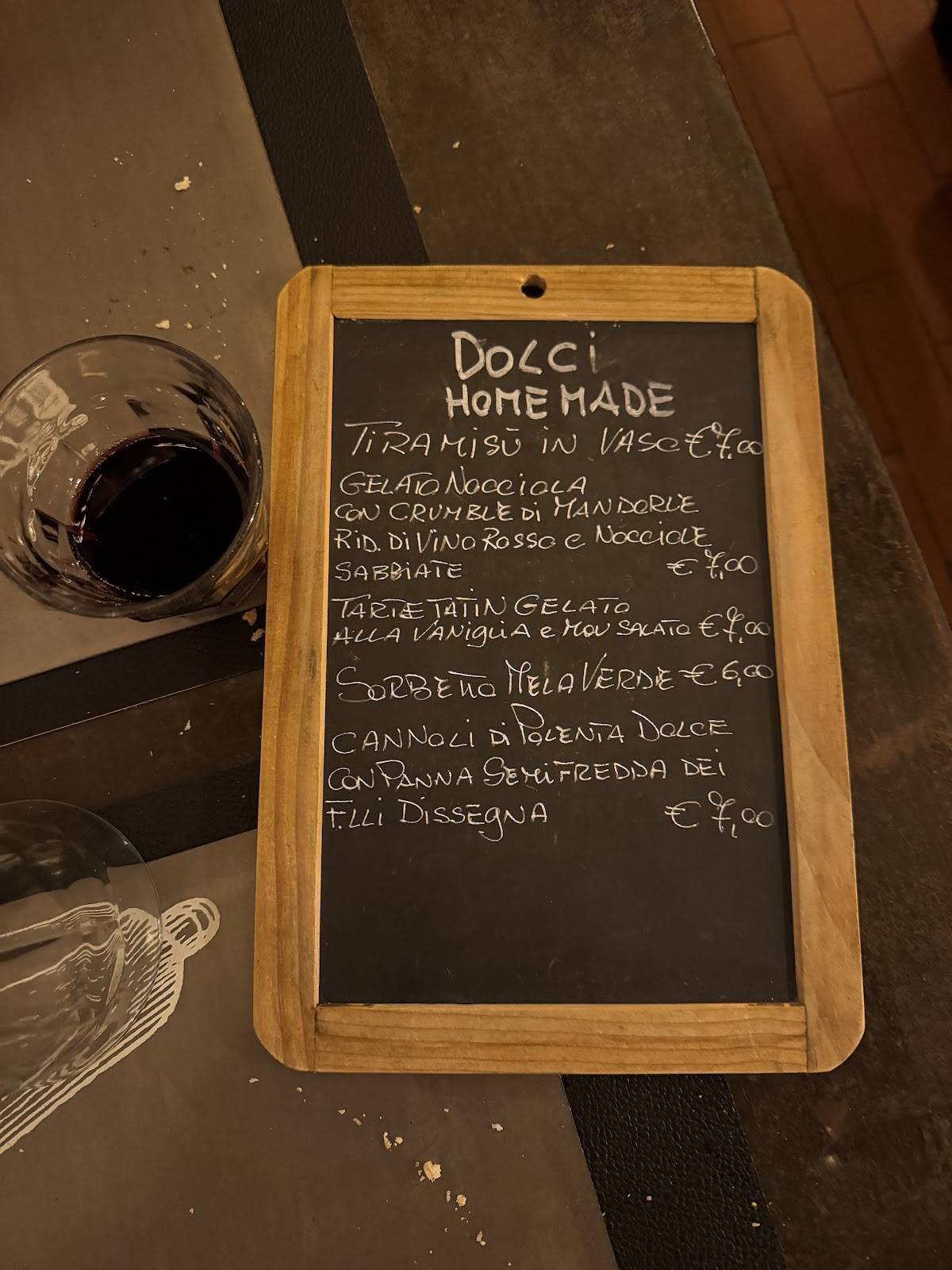Menu di La Bottegara 