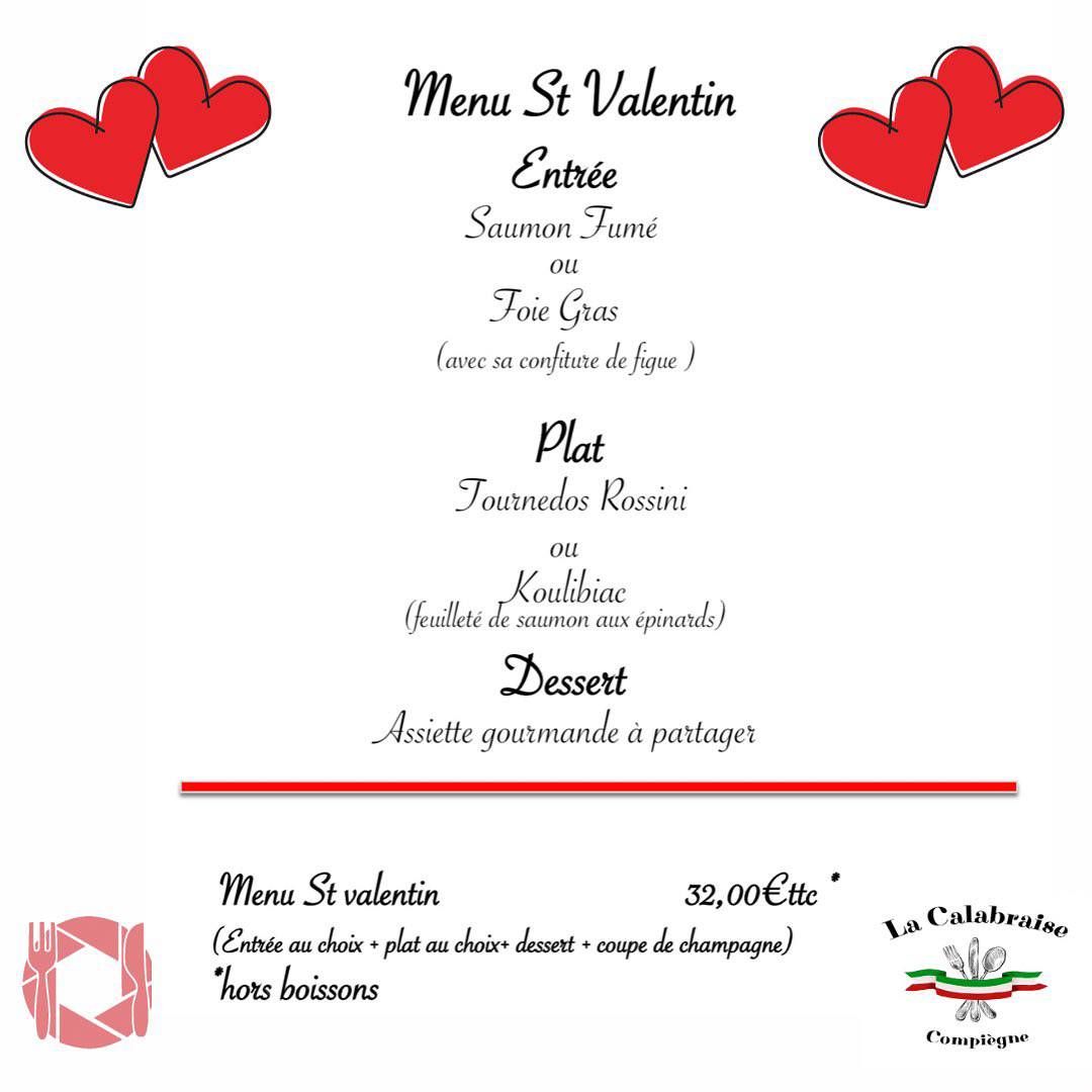Menu de La Calabraise