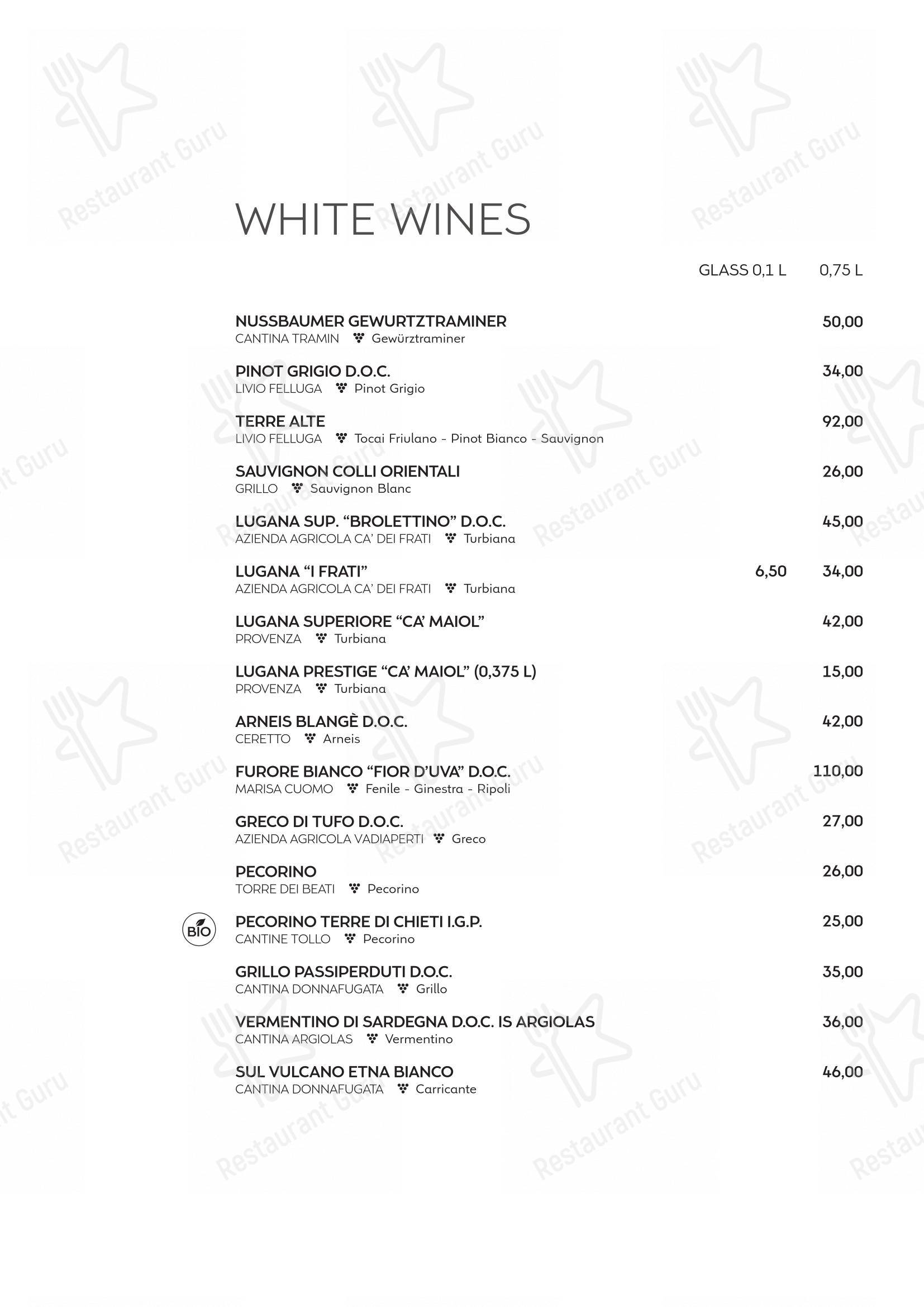 Menu di La Capannina Pizza and Grill - Menu