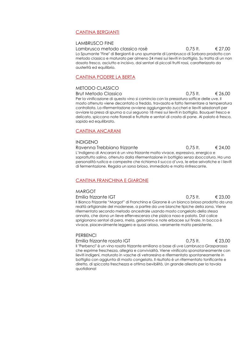 Menu di La Ferramenta del Gusto Emiliano 